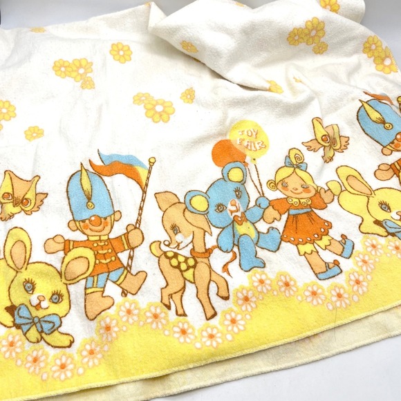 Other - Vintage Comfort Toy Fair Receiving Blanket 100‎ Cotton Yellow Bunny 40x26